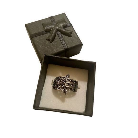 SILVER VINTAGE HAND RING - Picture 6 of 6